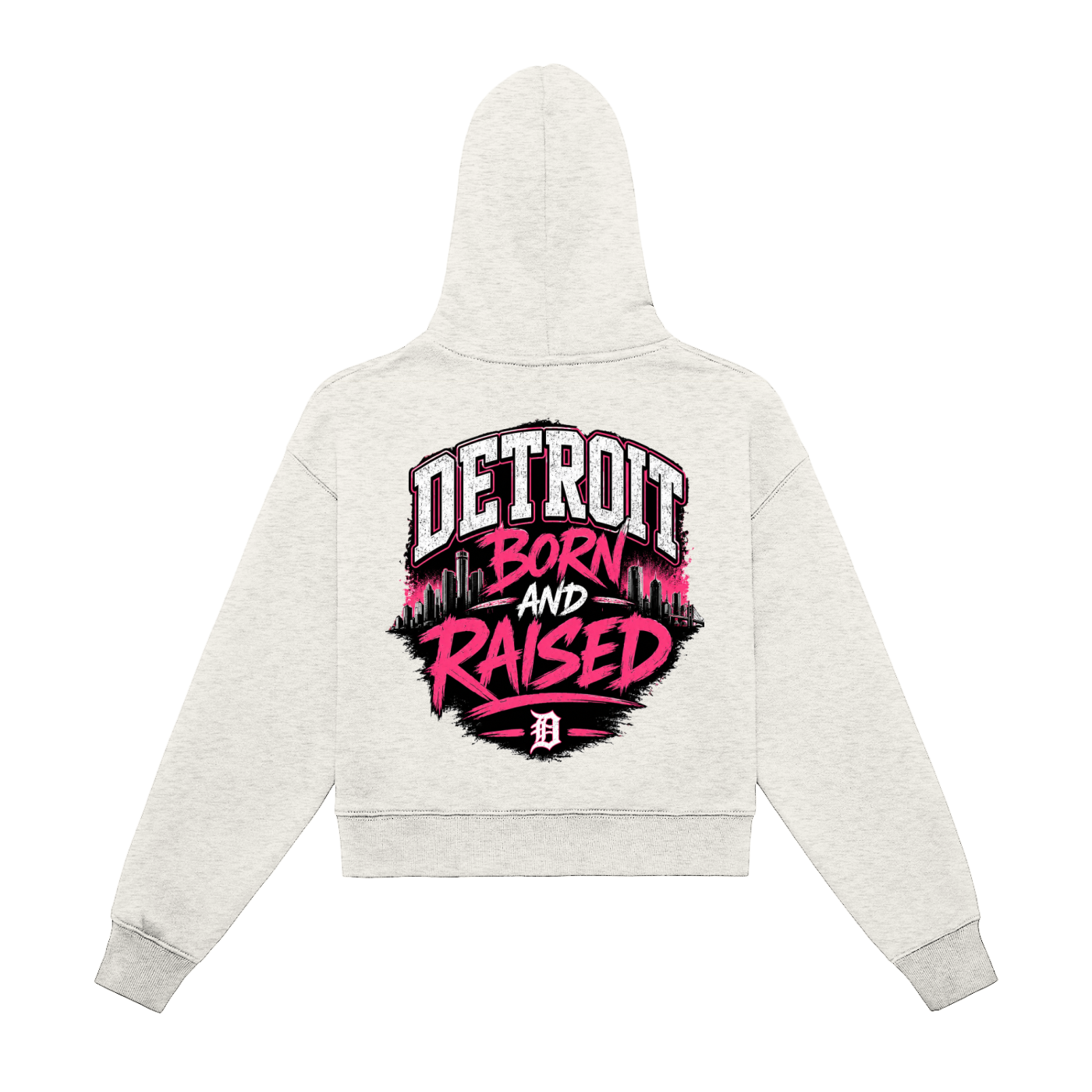 Fleeced Zip-Up Cropped Hoodie