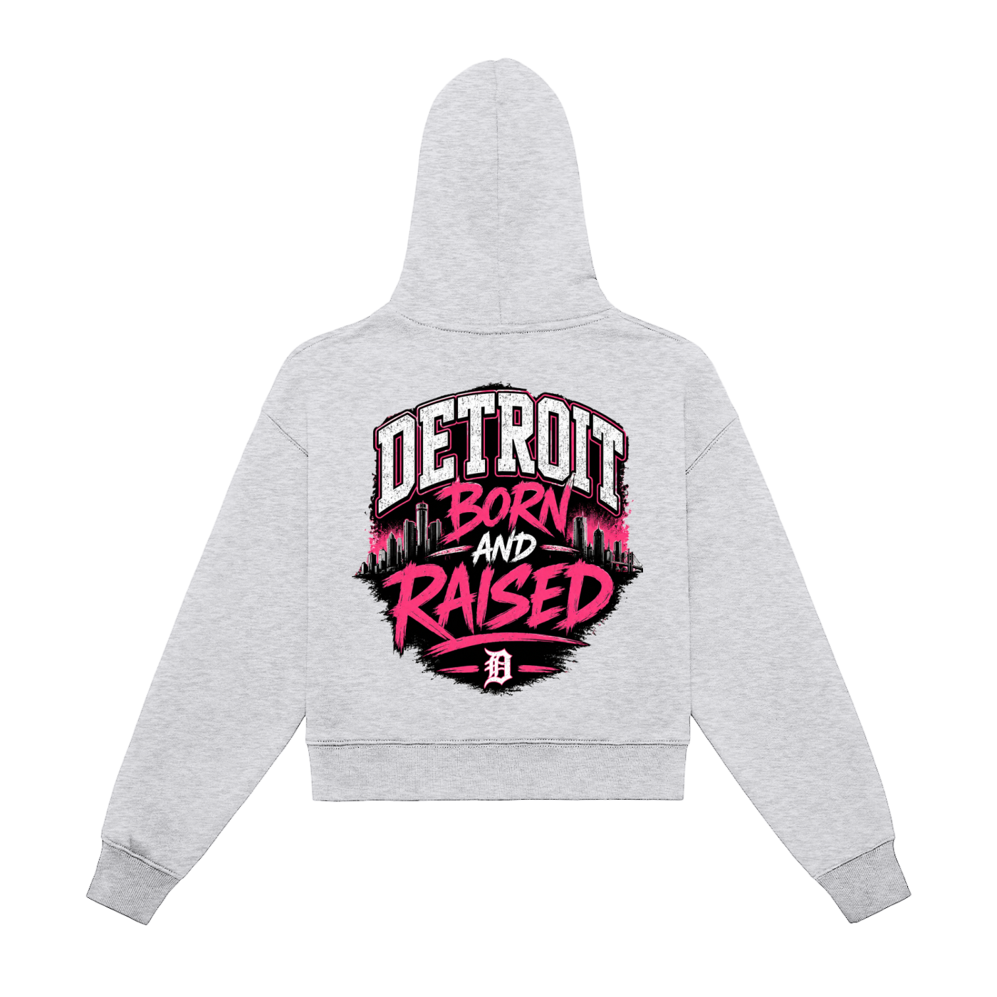 Fleeced Zip-Up Cropped Hoodie