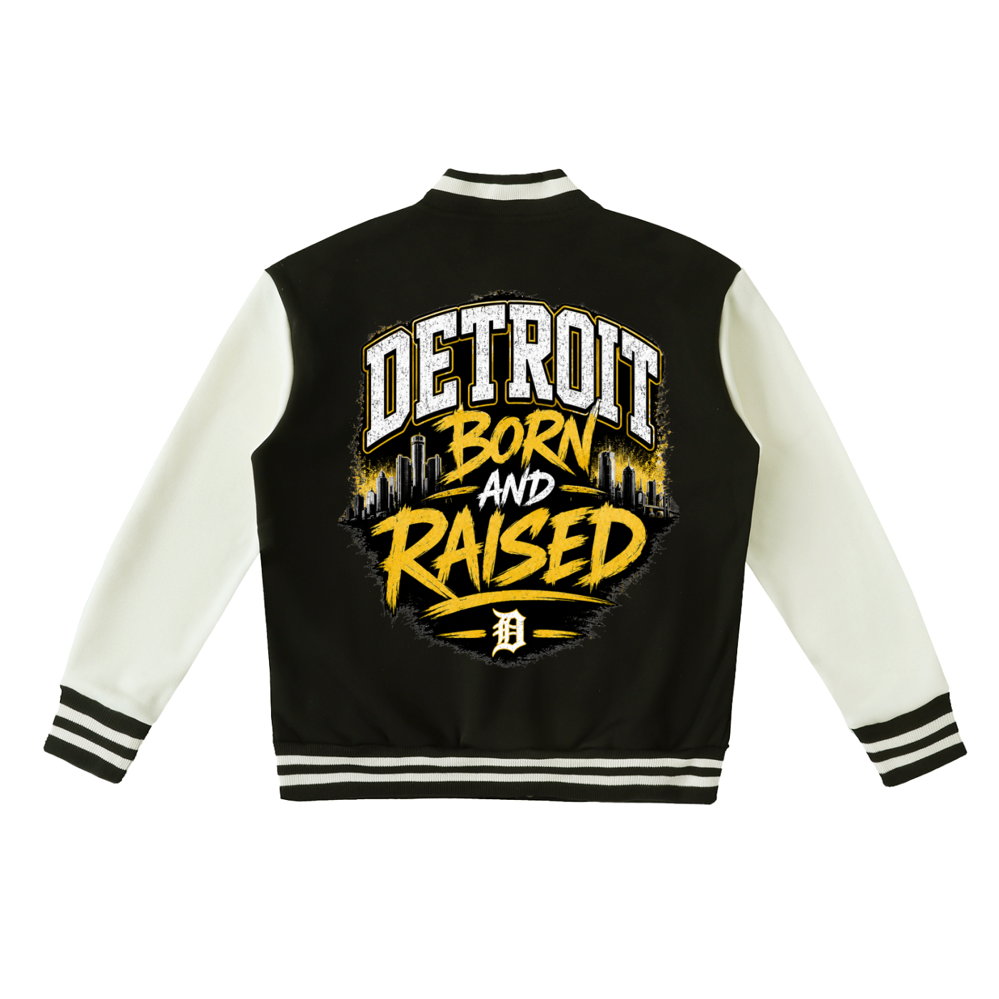 Two-Tone Fleeced Varsity Jacket
